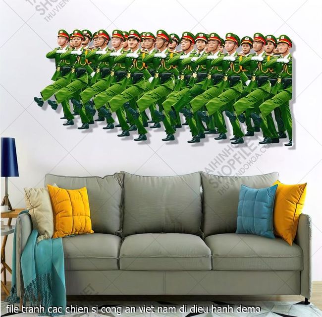 file tranh cac chien si cong an viet nam di dieu hanh